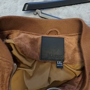 Nordtrom faux suede baseball jacket